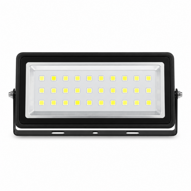 1000W Black LED Flood Light front-facing studio product photo on white background