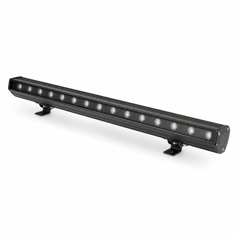 18W Warm White LED Wall Washer Light three-quarter side studio product photo on white background