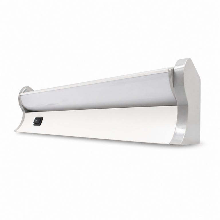 30cm Warm White LED Mirror Light three-quarter side studio product photo on white background