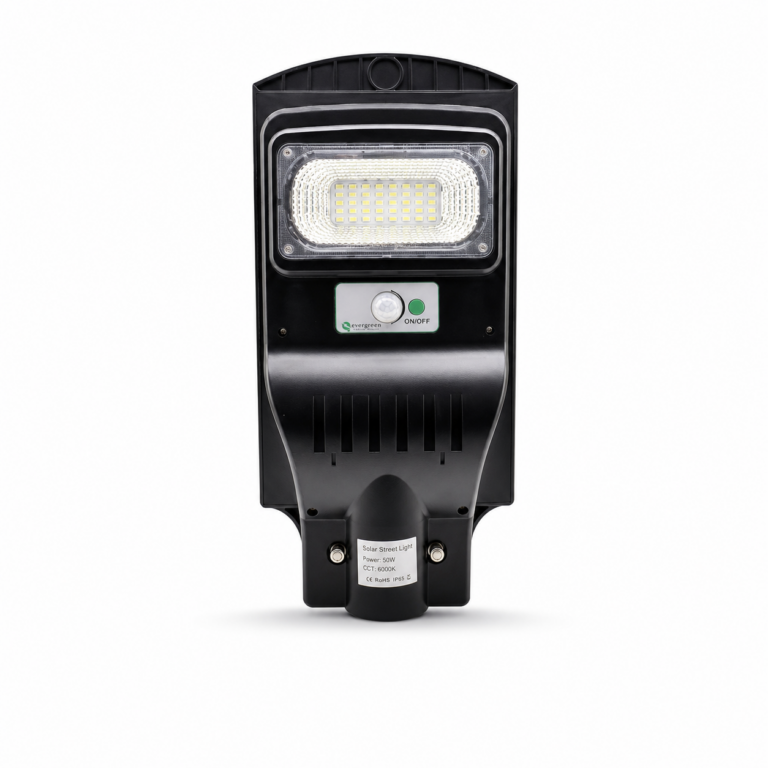 All-in-One Solar Street Light front-facing studio product photo on white background
