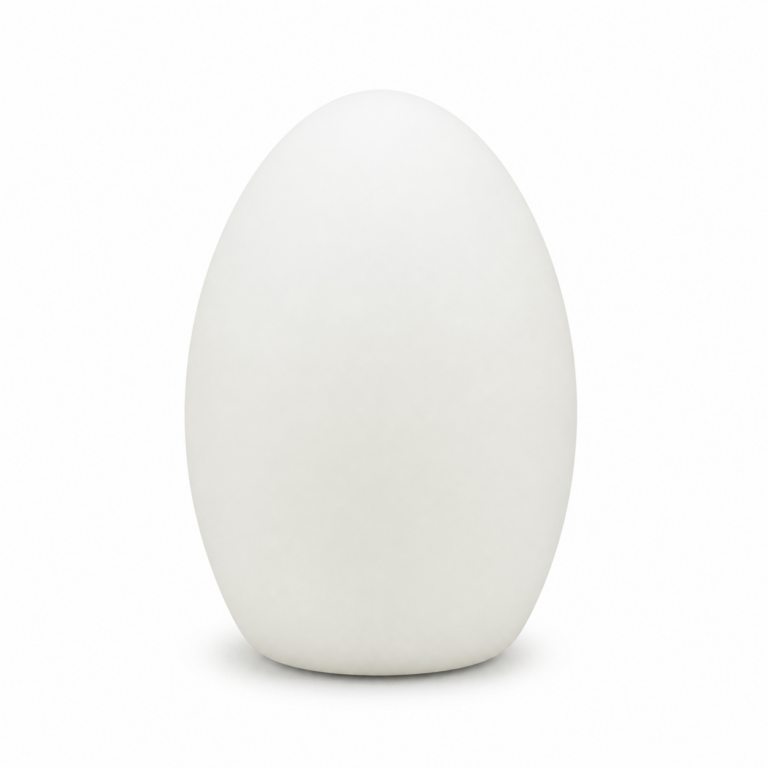 Egg Shaped Rechargeable RGB LED Table Deco Light front-facing studio product photo on white background