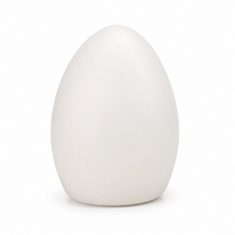 Egg Shaped Rechargeable RGB LED Table Deco Light three-quarter side studio product photo on white background