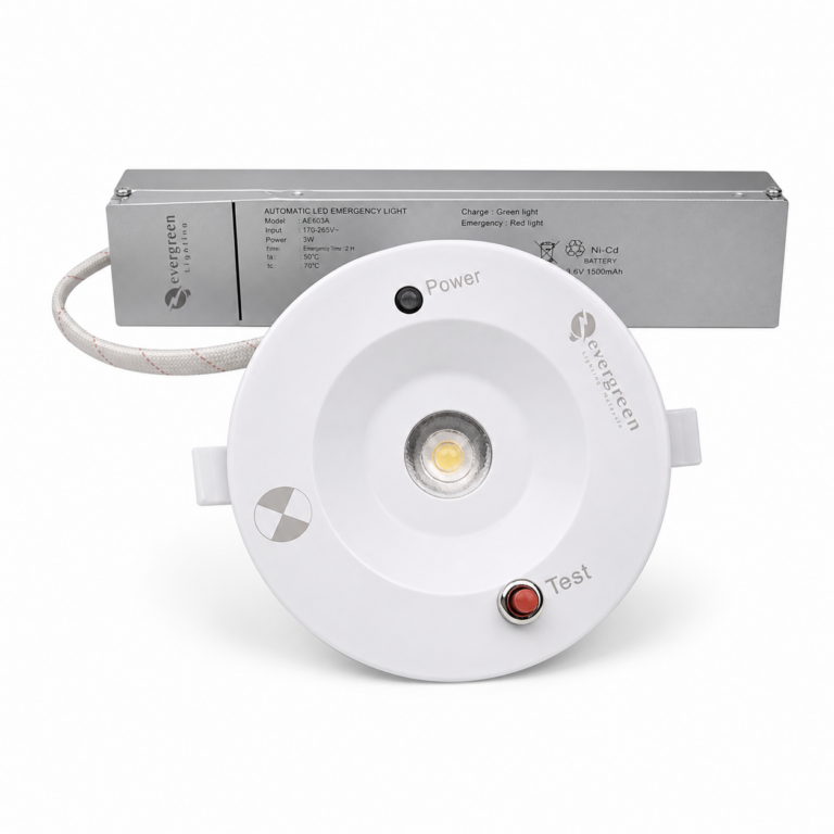 Emergency LED UFO Light front-facing studio product photo on white background
