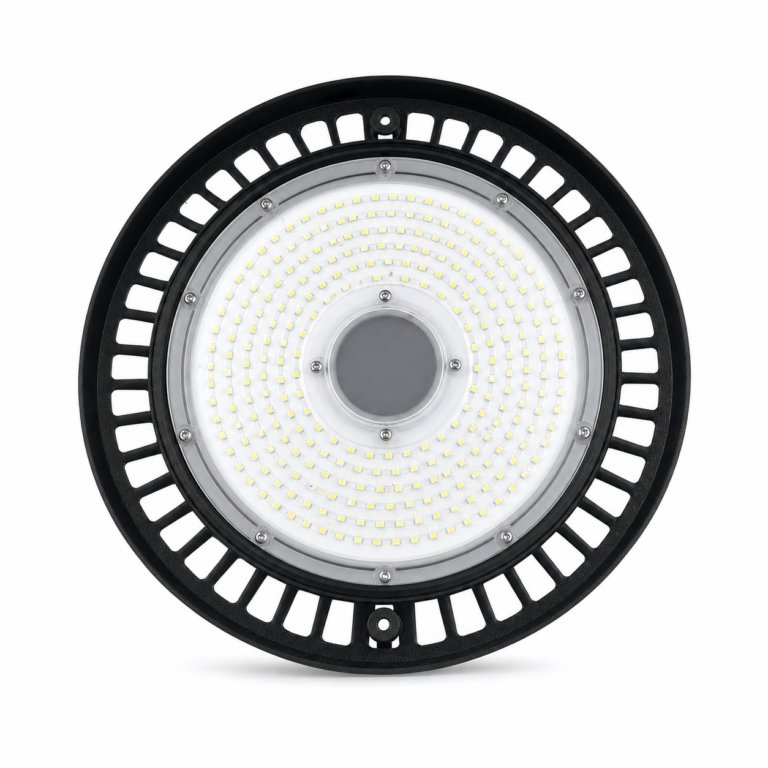Evergreen UFO LED High Bay Fitting front-facing studio product photo on white background