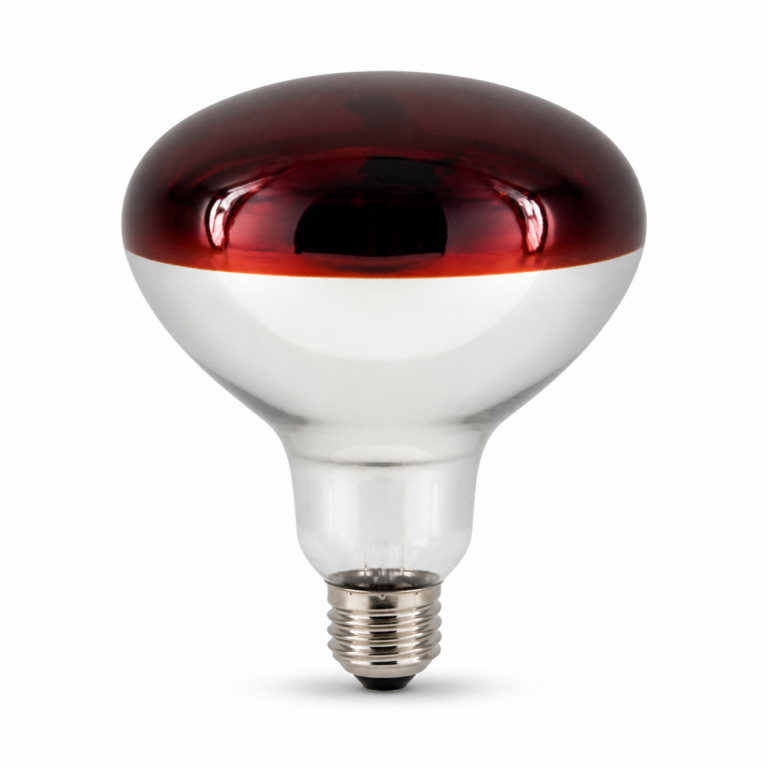 Infrared Reflector Bulb E27 front-facing studio product photo on white background