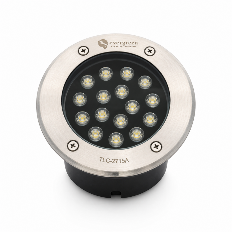 Inground Fitting LED High Power front-facing studio product photo on white background