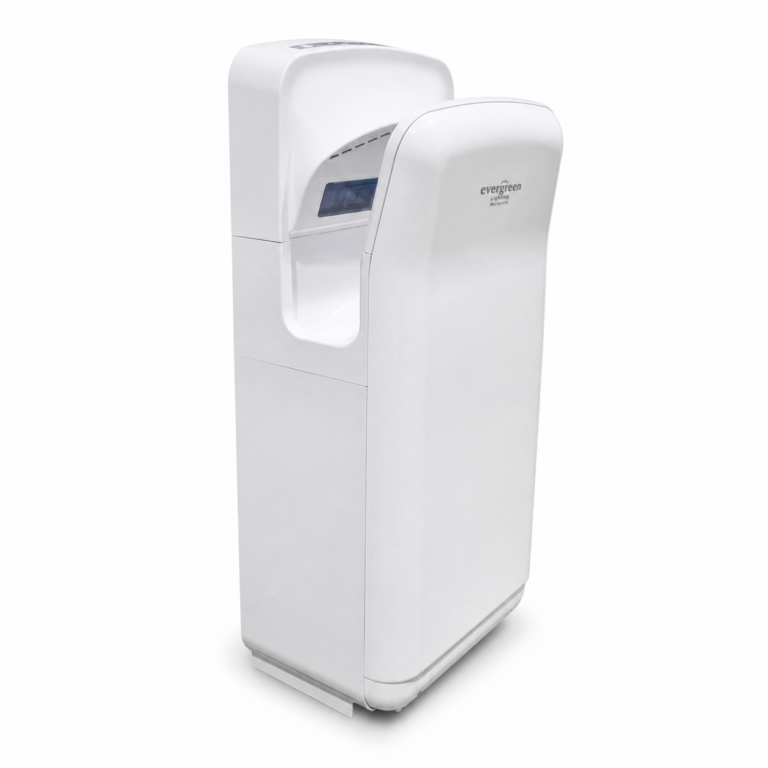 Jet Hand Dryer three-quarter side studio product photo on white background