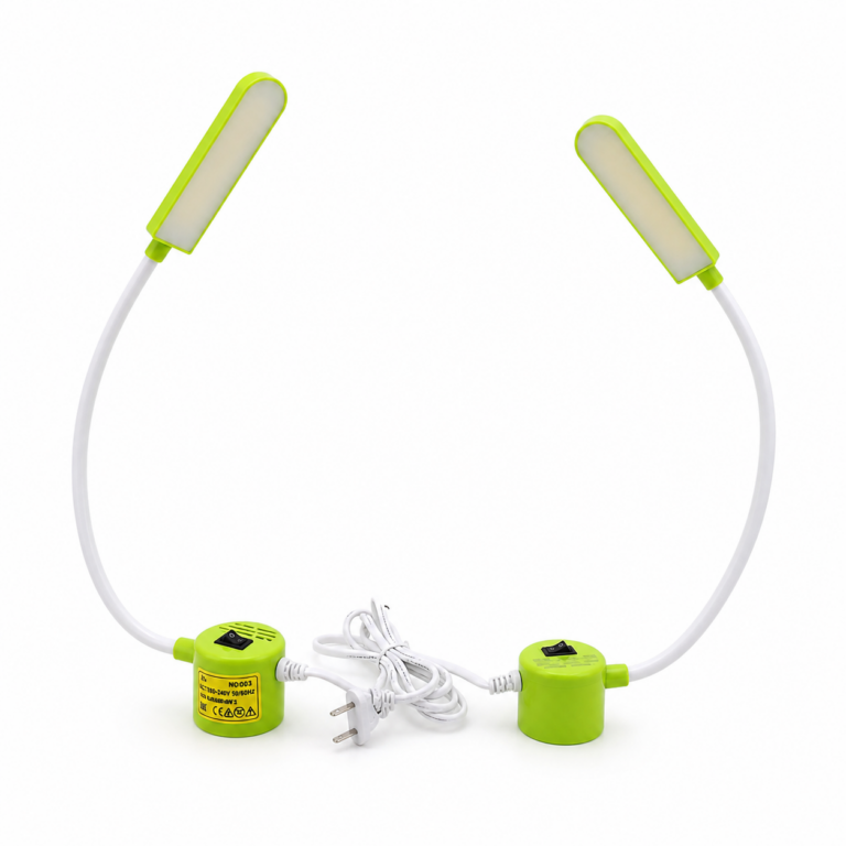 LED Sewing Machine Light Green Body front-facing studio product photo on white background