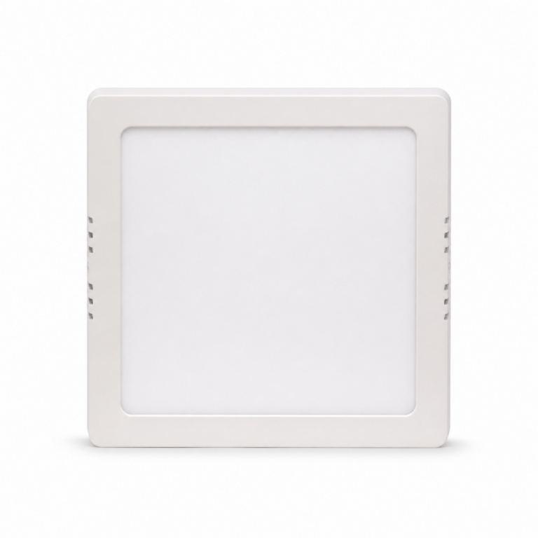 LED Slim Panel Backlit Square Surface Light front-facing studio product photo on white background