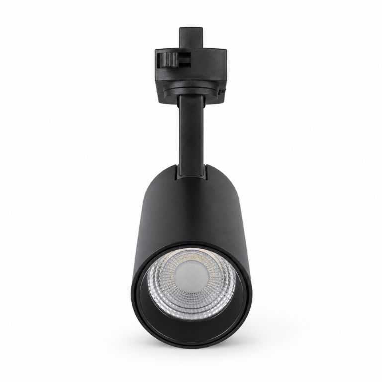 LED Track Light Black or White Body front-facing studio product photo on white background