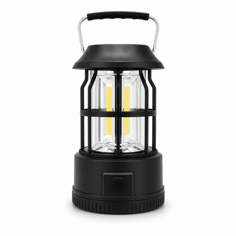 Rechargeable Table Deco LED Lantern front-facing studio product photo on white background