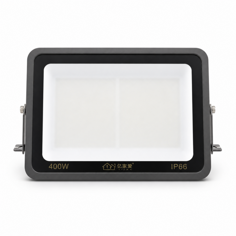 Slim IP66 LED Flood Light - Gray Body front-facing studio product photo on white background