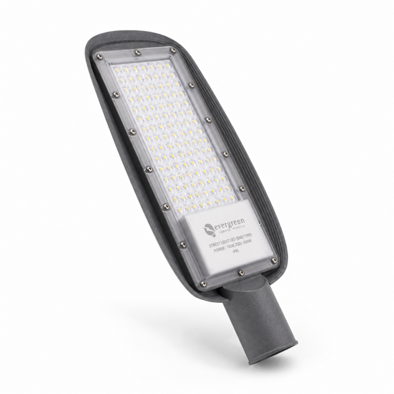 SMD LED Street Light - Gray Body three-quarter side studio product photo on white background