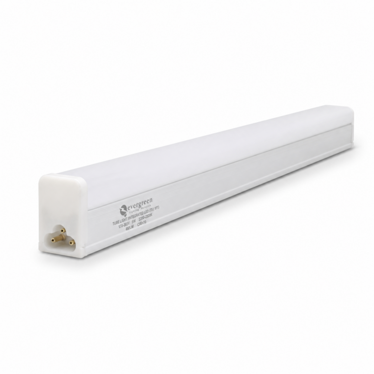 T5 Integrated LED Tube Light 1ft three-quarter side studio product photo on white background