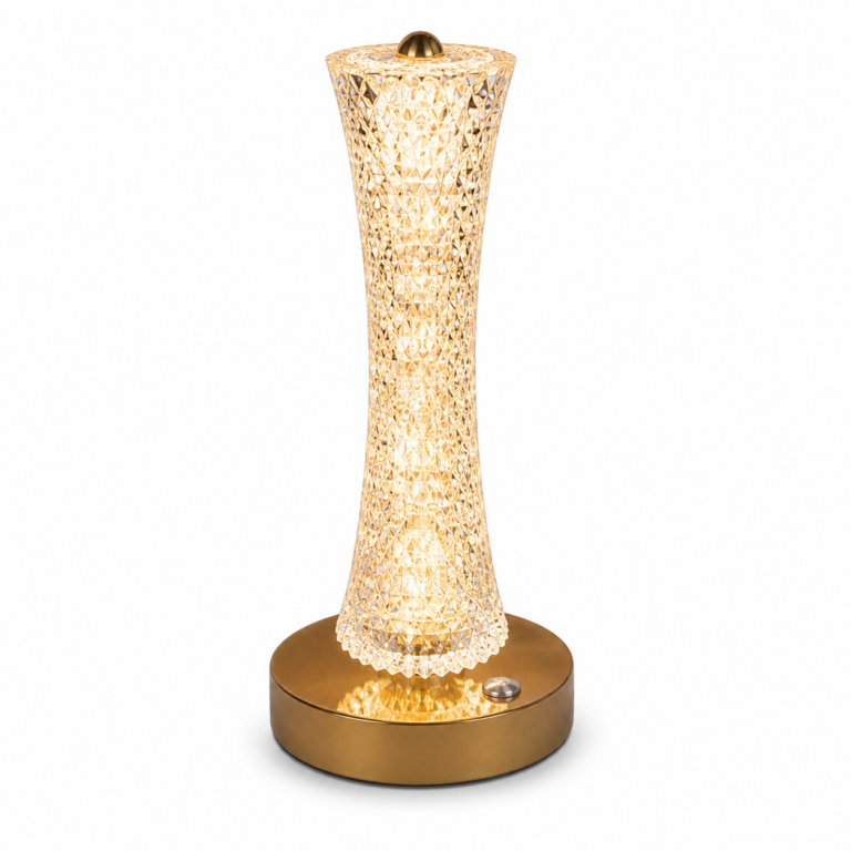 Table Deco LED Tower Shape SL-712 three-quarter side studio product photo on white background