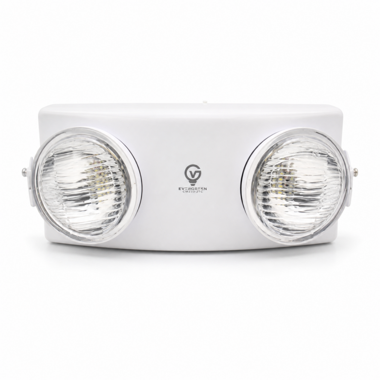 Two Spot Emergency Light CM233-JTC front-facing studio product photo on white background